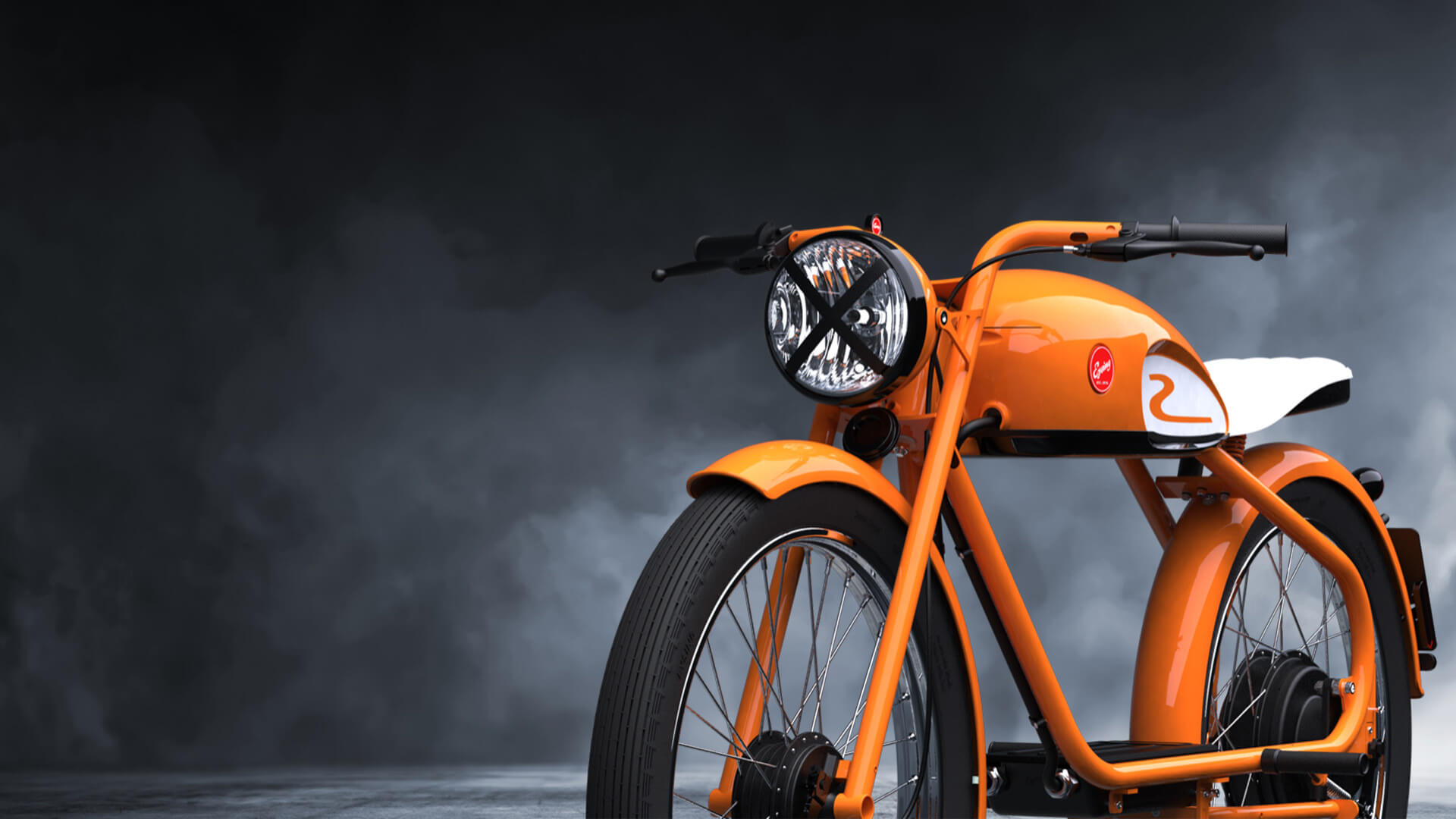 Electric cafe store racer moped